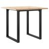 vidaXL Table &agrave; manger cadre en O 90x90x75,5cm bois de pin massif acier