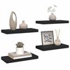 vidaXL &Eacute;tag&egrave;res murales flottantes 4 pcs noir 50x23x3,8 cm MDF