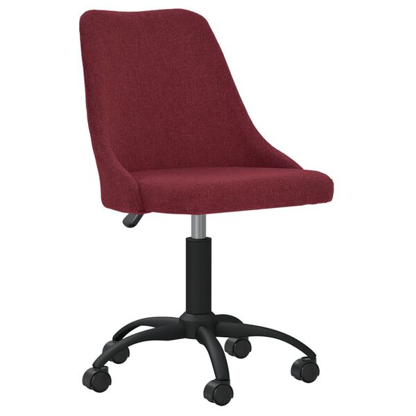 vidaXL Chaise pivotante de salle &agrave; manger Rouge bordeaux Tissu