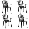 vidaXL Ensemble de bistro 5 pcs Aluminium coul&eacute; Noir