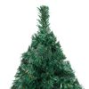 vidaXL Arbre de Noël artificiel pré-éclairé et boules vert 210 cm PVC
