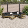 vidaXL Salon de jardin 7 pcs avec coussins bois de pin impr&eacute;gn&eacute;