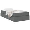 vidaXL Lit avec rangement et matelas Gris fonc&eacute; 90 x 190 cm Polyester