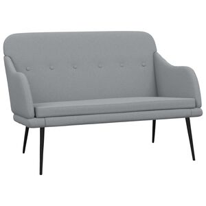 vidaXL Banc Gris clair 110x76x80 cm Tissu