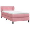 vidaXL Sommier &agrave; lattes de lit avec matelas rose 80x220 cm velours