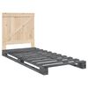 vidaXL Cadre de lit sans matelas gris 90x200 cm bois de pin massif