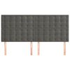 vidaXL T&ecirc;te de lit Gris fonc&eacute; 160 x 5 x 118/128 cm Velours