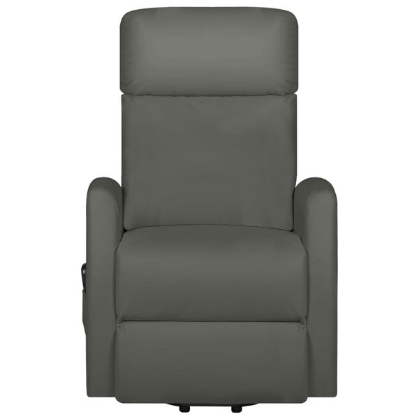 vidaXL Fauteuil de massage Gris Similicuir