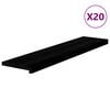 vidaXL Marches d'escalier 20 pcs brun-noir 110x30x2 cm ch&ecirc;ne massif