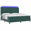 vidaXL Lit &agrave; ressorts avec matelas Vert fonc&eacute; 200 x 200 cm Velours