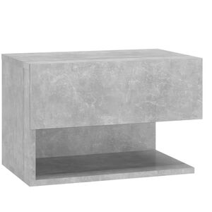 vidaXL Table de chevet murale Gris b&eacute;ton