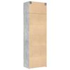vidaXL Armoire de rangement gris béton 70x42,5x225cm bois d'ingénierie
