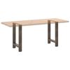 vidaXL Pieds de table &agrave; manger en acier naturel 2 pi&egrave;ces 50 x (72-73) cm Acier