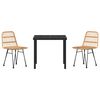 vidaXL Ensemble de salle à manger pour jardin 5 pcs Marron Poly rotin