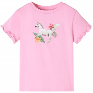 vidaXL T-shirt enfants &agrave; manches courtes rose vif 104