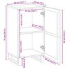 vidaXL Buffet avec porte Marron 40 x 33 x 75 cm Bois de mangue massif