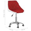 vidaXL Chaise pivotante &agrave; d&icirc;ner Rouge bordeaux et blanc Similicuir