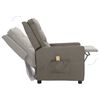 vidaXL Fauteuil de massage inclinable Gris clair Tissu