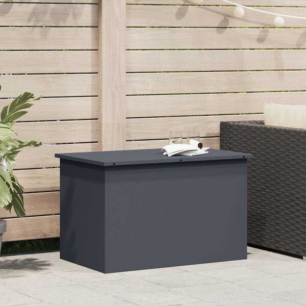 vidaXL Bo&icirc;te de Rangement Ext&eacute;rieure Anthracite 80 x 50,5 x 50 cm