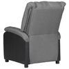vidaXL Fauteuil de massage Gris clair Similicuir et tissu