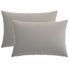 vidaXL Housse de coussin 2 pcs HEERLEN Gris 30 x 50 cm Polyester