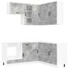 vidaXL Unit&eacute; de cuisine KALMAR 8 pc Gris b&eacute;ton Bois d'ing&eacute;nierie