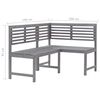 vidaXL Ensemble de bistro 4 pcs Bois d'acacia solide Gris