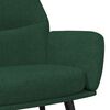 vidaXL Chaise de relaxation avec tabouret Vert fonc&eacute; Tissu