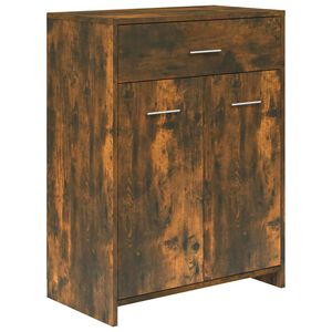 vidaXL Armoire de bain Ch&ecirc;ne fum&eacute; 60x33x80 cm Bois d'ing&eacute;nierie