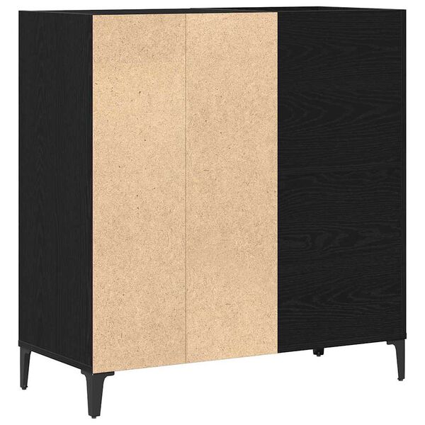 vidaXL Meuble &agrave; vinyles Ch&ecirc;ne noir 84,5 x 38 x 89 cm Bois d'ing&eacute;nierie