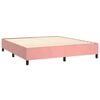 vidaXL Sommier &agrave; lattes de lit avec matelas Rose 160x200 cm Velours