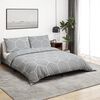 vidaXL Ensemble de housse de couette Gris 260x240 cm Coton