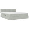 vidaXL Lit de Rangement avec matelas Gris clair 90 x 200 cm