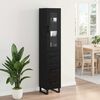 vidaXL Haut Armoire Ch&ecirc;ne noir 34,5 x 34 x 180 cm Bois d'ing&eacute;nierie