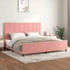 vidaXL Cadre de lit sans matelas rose 200x200 cm velours