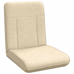 vidaXL Fauteuil de sol Cr&egrave;me 50 x 73 x 60 cm tissu