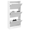 vidaXL Armoire à chaussures blanc 60x21x125,5 cm bois d'ingénierie