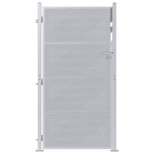 vidaXL Porte de Jardin 85 x 174 cm Acier inoxydable Verrouillable