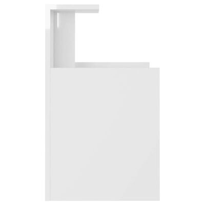 vidaXL Tables de chevet 2 pcs Blanc brillant 40x35x60 cm Aggloméré