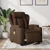 vidaXL Fauteuil inclinable de massage &eacute;lectrique marron tissu