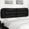 vidaXL Coussin de t&ecirc;te de lit Hvar noir 180 cm similicuir
