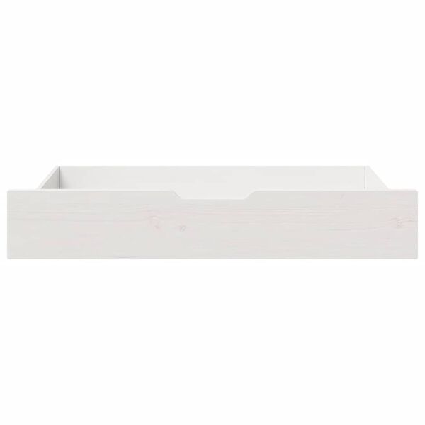 vidaXL Tiroirs sous le lit 2 pcs blanc 90x55x17 cm bois de pin massif