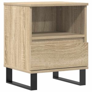 vidaXL Table de chevet ch&ecirc;ne sonoma 40x35x50 cm bois d&rsquo;ing&eacute;nierie