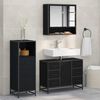 vidaXL Ensemble de mobilier de salle de bain 3 pcs Ch&ecirc;ne noir