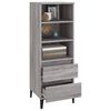 vidaXL Buffet haut Sonoma gris 40x36x110 cm Bois d'ingénierie
