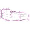 VidaXL Cadre de lit ottoman avec matelas cr&egrave;me 200x200cm tissu
