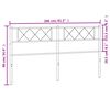 vidaXL Tête de lit métal blanc 200 cm