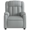 vidaXL Fauteuil inclinable de massage gris clair tissu