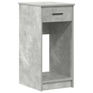 vidaXL Support de tour d'ordinateur et tiroir gris b&eacute;ton 35x45x77 cm