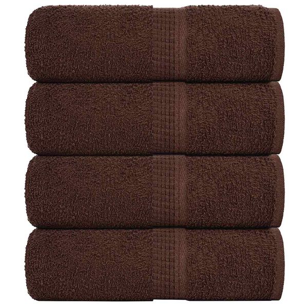 vidaXL Serviettes d'invit&eacute; FROGN 4 pcs marron 30x50 cm 360 g/m&sup2;